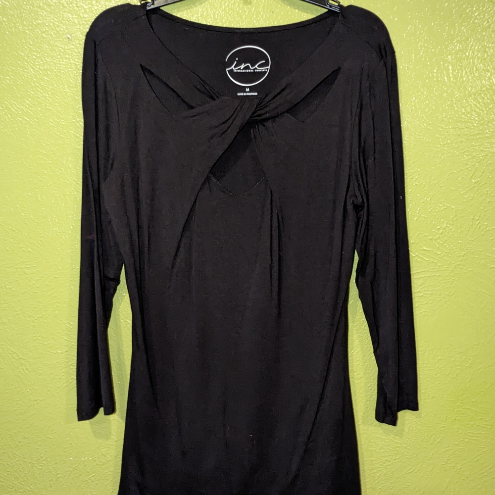 INC International Concepts Women's Black Top